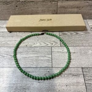 LOTUS LADY Faux‎ Green Pearl 16" Necklace Vintage